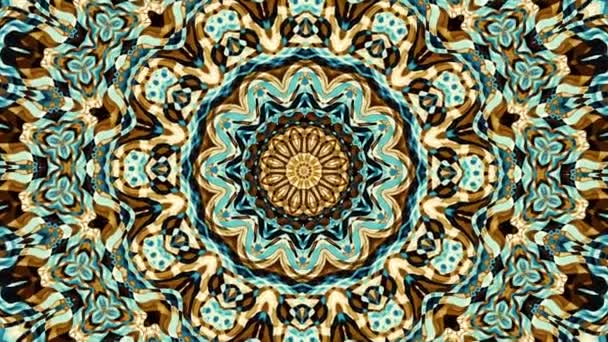Transformar Círculo Arte Mosaico Vintage Ornamental Estilo Art Nouvoe Imágenes — Vídeo de stock