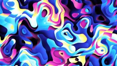 Rastgele dalgalı dokuyu hareket ettiriyorum. Psychedelic animasyonlu arka plan. Döngü görüntüleri.