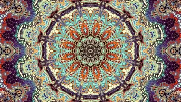 Transformarea Cercului Ornamental Artă Vintage Mozaic Stil Art Nouvoe Imagini — Videoclip de stoc