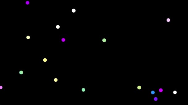 Σημεία Polka dot σε φόντο πράσινης οθόνης. — Αρχείο Βίντεο