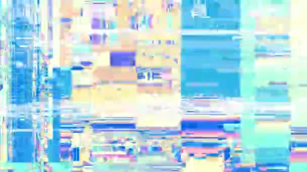 Fond Abstrait Avec Codec Artefacts Grunge Imitation Une Vidéo Datamoshing — Video