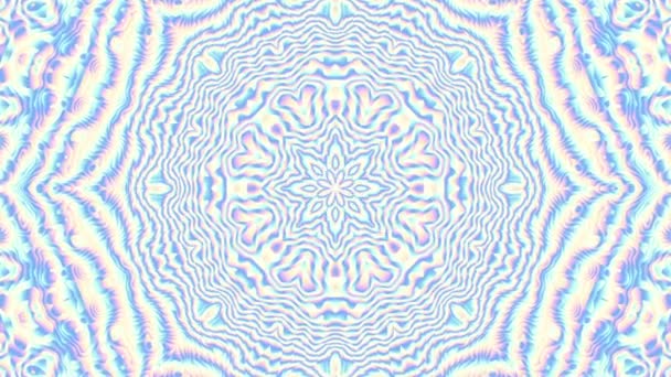 Spinning Abstract Magic Circle Esoteric Cosmic Mandala Loop Footage — Stock Video