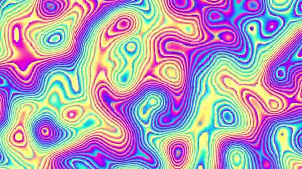 Bewegte Willkürlich Gewellte Textur Psychedelisch Animierter Hintergrund Looping Aufnahmen — Stockvideo