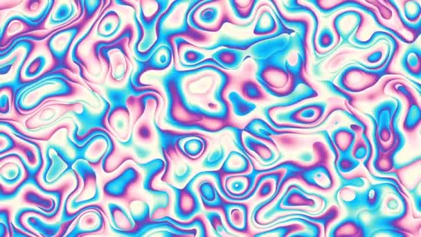 Moving Random Wavy Texture Psychedelic Animated Background Looping Footage — Stock Video