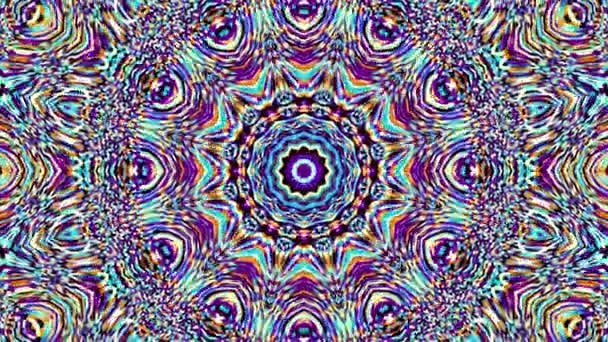 Girando Círculo Mágico Abstrato Mandala Cósmica Esotérica Imagens Loop — Vídeo de Stock