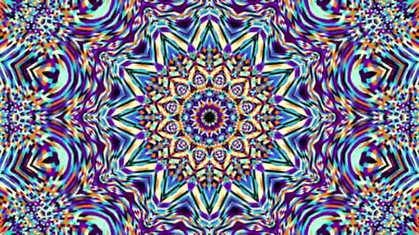 Girando Círculo Mágico Abstracto Mandala Cósmico Esotérico Imágenes Bucle — Vídeos de Stock