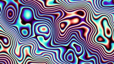 Rastgele dalgalı dokuyu hareket ettiriyorum. Psychedelic animasyonlu arka plan. Döngü görüntüleri.