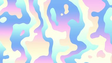 Rastgele dalgalı dokular. Psikedelik animasyon arka planı. Soyut kıvrımlı şekilleri dönüştür. Görüntü döngüsü.