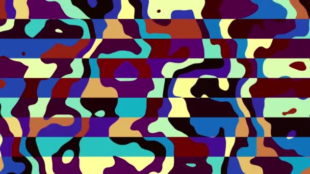 Bewegte Willkürlich Gewellte Textur Psychedelisch Animierter Hintergrund Looping Aufnahmen — Stockvideo