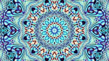 Art Nouvoe tarzında süs vintage mozaik sanat daire dönüştürme. Sorunsuz döngü görüntüleri.