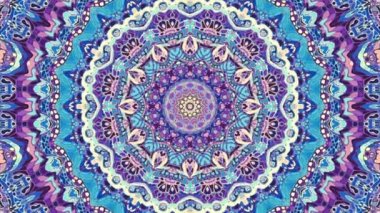 Art Nouvoe tarzında süs vintage mozaik sanat daire dönüştürme. Sorunsuz döngü görüntüleri.