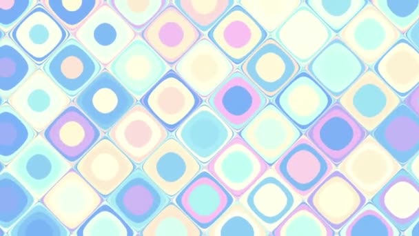 Transforming Squares Circles Abstract Geometric Background Looping Footage — Stock Video