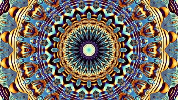 Girando Círculo Mágico Abstrato Mandala Cósmica Esotérica Imagens Loop — Vídeo de Stock