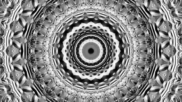 Spinning Abstract Magic Circle Esoteric Cosmic Mandala Loop Footage — Stock Video