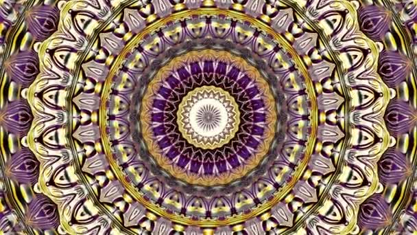 Girando Círculo Mágico Abstrato Mandala Cósmica Esotérica Imagens Loop — Vídeo de Stock