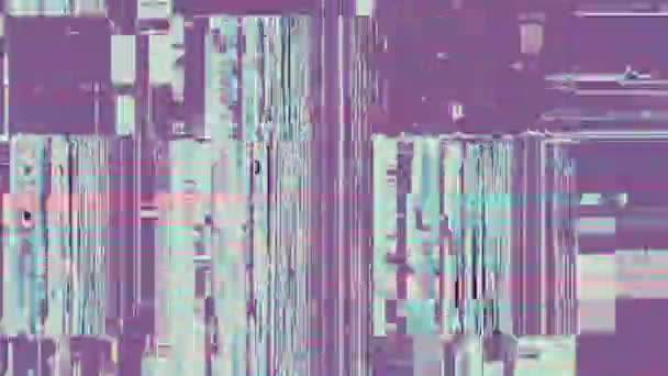 Абстрактна Текстура Швидкого Мерехтіння Кодексом Шумових Артефактів Пауза Відео Перешкод — стокове відео
