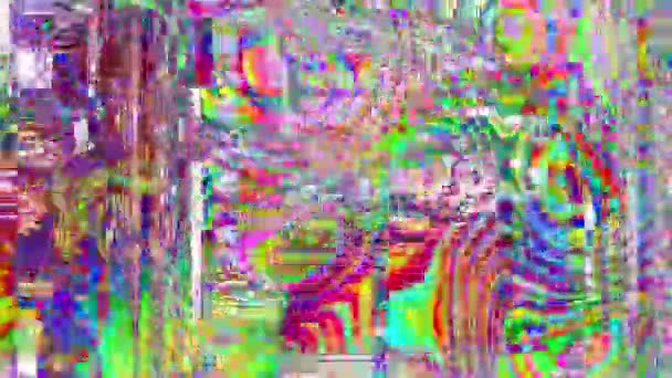 Abstract Fast Flickering Texture Noise Artifacts Codec Looping Video Interference — Stock Video