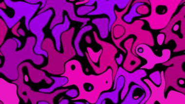 Rastgele dalgalı dokular. Psikedelik animasyon arka planı. Soyut kıvrımlı şekilleri dönüştür. Görüntü döngüsü.
