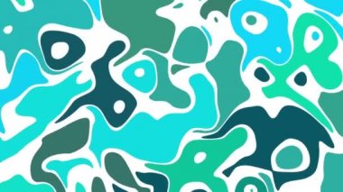 Rastgele dalgalı dokular. Psikedelik animasyon arka planı. Soyut kıvrımlı şekilleri dönüştür. Görüntü döngüsü.