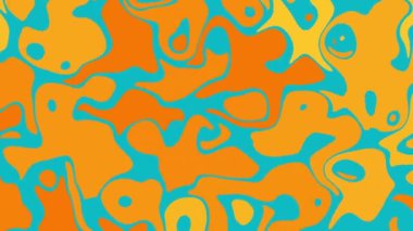 Rastgele dalgalı dokular. Psikedelik animasyon arka planı. Soyut kıvrımlı şekilleri dönüştür. Görüntü döngüsü.