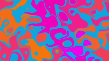 Rastgele dalgalı dokular. Psikedelik animasyon arka planı. Soyut kıvrımlı şekilleri dönüştür. Görüntü döngüsü.