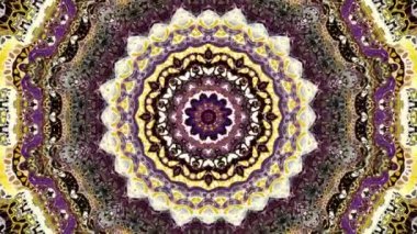 Art Nouvoe tarzında süs vintage mozaik sanat daire dönüştürme. Sorunsuz döngü görüntüleri.