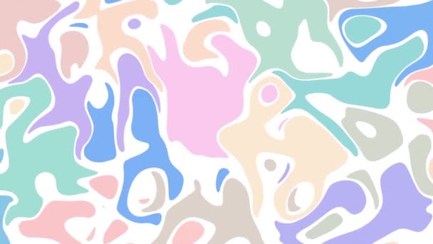 Bewegende Golvende Textuur Psychedelische Geanimeerde Achtergrond Transformeer Abstracte Gebogen Vormen — Stockvideo