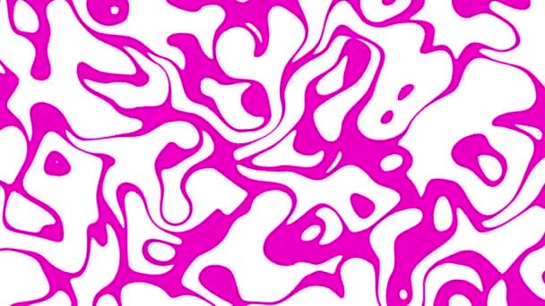 Moving Random Wavy Texture Psychedelic Animated Background Transform Abstract Curved — Stock Video
