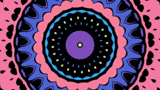 旋转抽象的魔术圈 神秘的宇宙曼荼罗 循环视频 — 图库视频影像