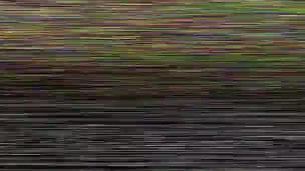 Абстрактная Быстрая Летящая Текстура Шумовыми Артефактами Кодеком Зацикленная Видеозапись Помех — стоковое видео
