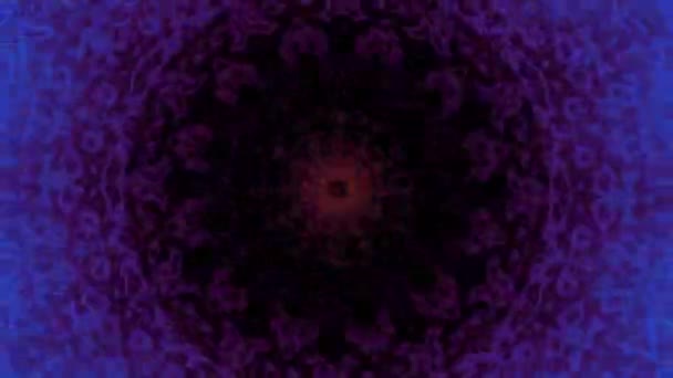 Spinning Abstract Magic Circle Esoteric Cosmic Mandala Loop Footage — Stock Video