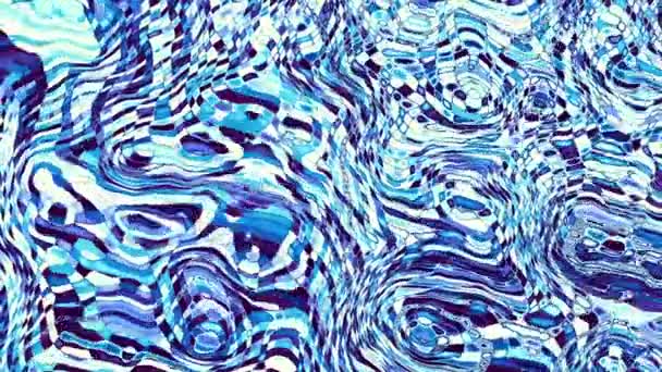 Bewegende Willekeurige Golvende Textuur Psychedelische Geanimeerde Achtergrond Beeldmateriaal Herhalen — Stockvideo