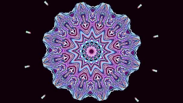 Girando Círculo Mágico Abstrato Mandala Cósmica Esotérica Imagens Loop — Vídeo de Stock