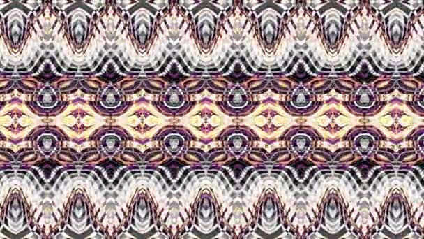 Symmetric Mosaic Tile Transforming Ornament Mosaic Symmetric Pattern Abstract Footage — Stock Video