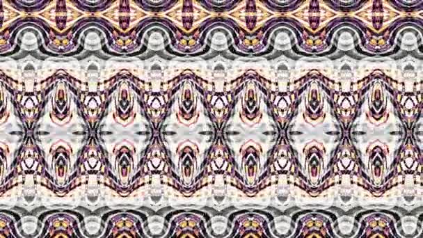 Symmetric Mosaic Tile Transforming Ornament Mosaic Symmetric Pattern Abstract Footage — Stock Video