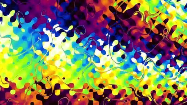 Moving Random Psychedelic Waves Seamless Loop Abstract Motion Background Abstract — Stock Video