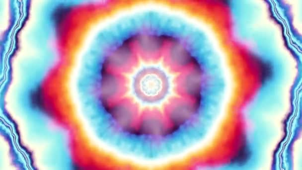 Snurrande Abstrakt Magiska Cirkel Esoteriska Kosmiska Mandala Loop Footage — Stockvideo