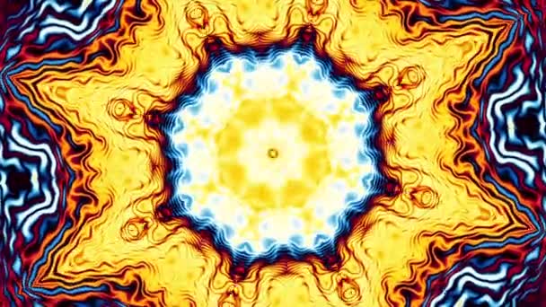 Rotazione Cerchio Magico Astratto Mandala Cosmico Esoterico Filmati Loop — Video Stock