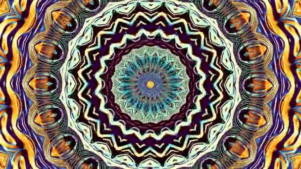 Cercle Magique Abstrait Tournant Mandala Cosmique Ésotérique Images Boucle — Video