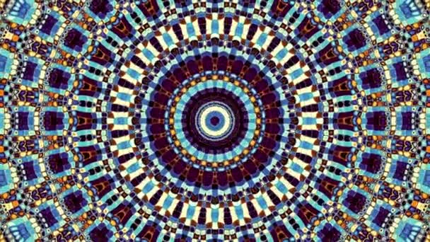 Girando Círculo Mágico Abstrato Mandala Cósmica Esotérica Imagens Loop — Vídeo de Stock