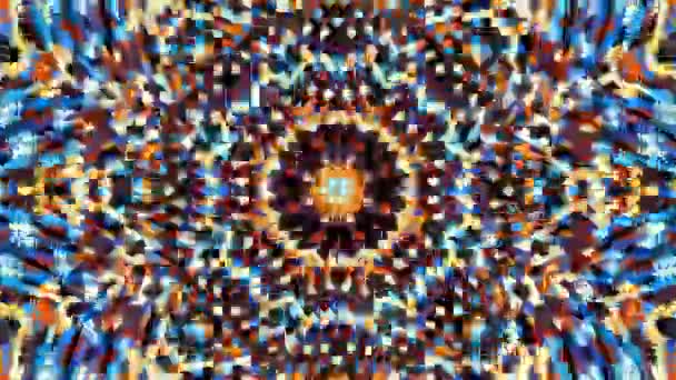 Girando Círculo Mágico Abstrato Mandala Cósmica Esotérica Imagens Loop — Vídeo de Stock