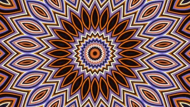 Snurrande Abstrakt Magiska Cirkel Esoteriska Kosmiska Mandala Loop Footage — Stockvideo
