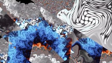 Soyut fütüristik geometrik ve hareketli video klip dönüşüm. Döngü görüntüleri.