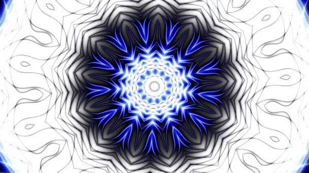 Snurrande Abstrakt Magiska Cirkel Esoteriska Kosmiska Mandala Loop Footage — Stockvideo