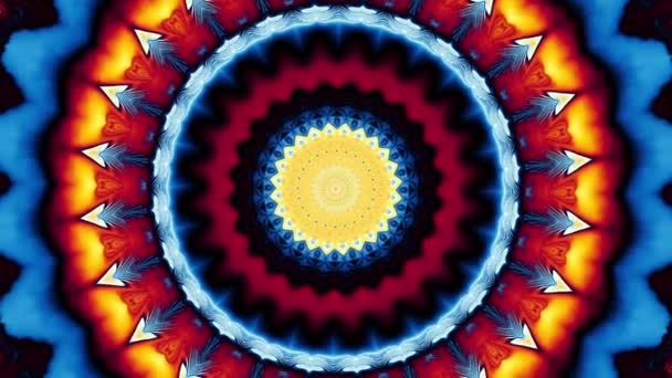 Girando Círculo Mágico Abstrato Mandala Cósmica Esotérica Imagens Loop — Vídeo de Stock