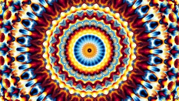 Girando Círculo Mágico Abstrato Mandala Cósmica Esotérica Imagens Loop — Vídeo de Stock