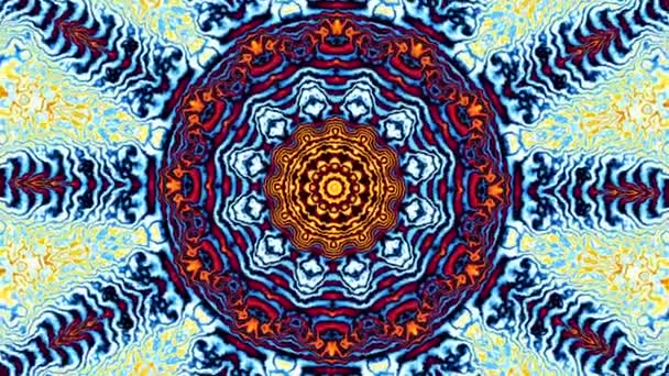 Girando Círculo Mágico Abstracto Mandala Cósmico Esotérico Imágenes Bucle — Vídeos de Stock