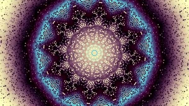 Girando Círculo Mágico Abstracto Mandala Cósmico Esotérico Imágenes Bucle — Vídeos de Stock