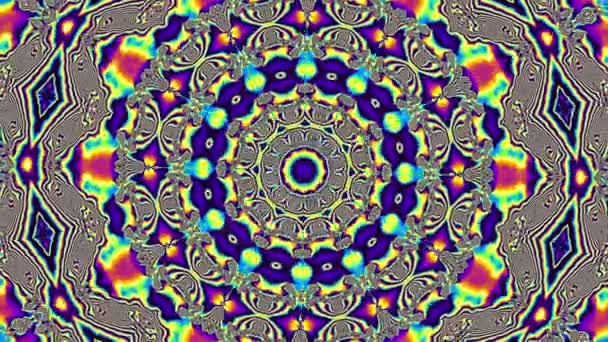 Spinnen Abstracte Magische Cirkel Esoterische Kosmische Mandala Lus Beeldmateriaal — Stockvideo