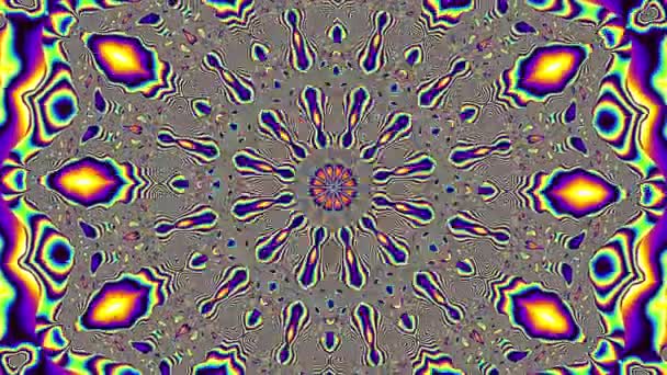 Girando Círculo Mágico Abstrato Mandala Cósmica Esotérica Imagens Loop — Vídeo de Stock